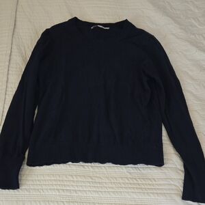 Loft Navy Blue Crew Neck Sweater Long Sleeve Medium